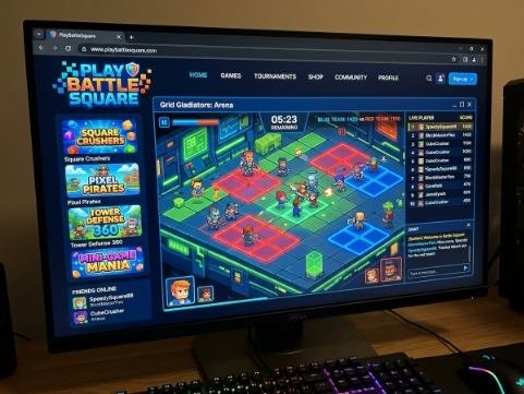Playing Games on Site PlayBattleSquare